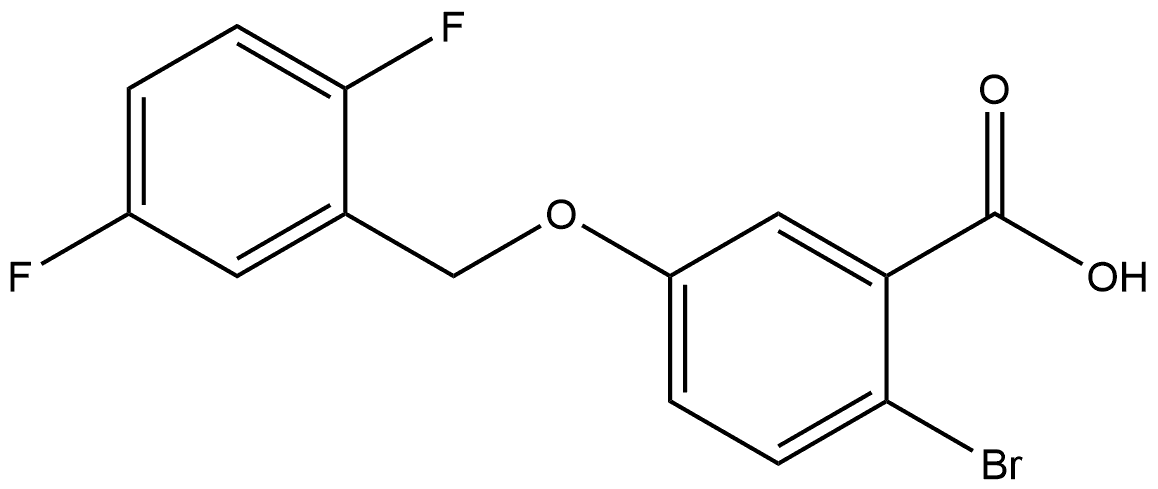 2-Bromo-5-[(2,5-difluorophenyl)methoxy]benzoic acid Structure