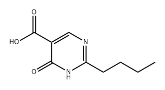 2-Butyl-6-oxo-1,6-dihydropyrimidine-5-carboxylic acid Structure