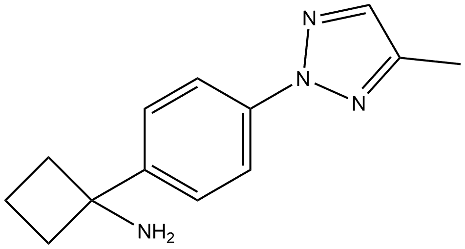 1-4-(4-Methyl-2H-1,2,3-triazol-2-yl)phenylcyclobutanamine Structure