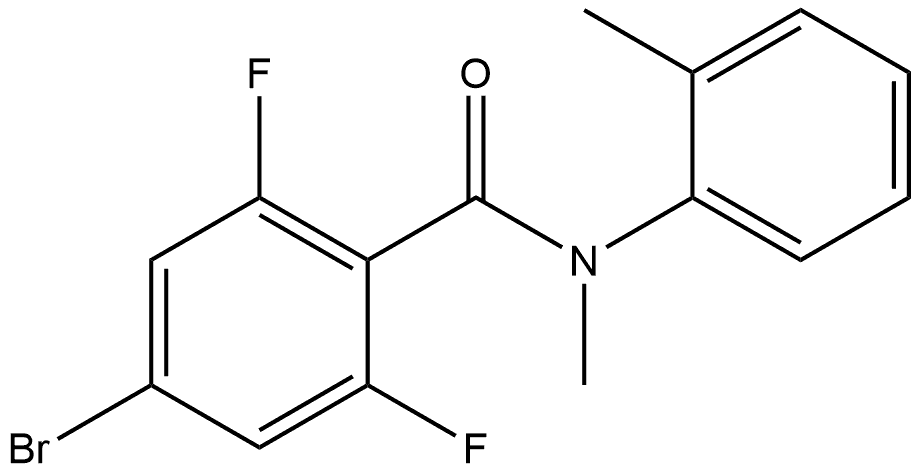 4-Bromo-2,6-difluoro-N-methyl-N-(2-methylphenyl)benzamide Structure