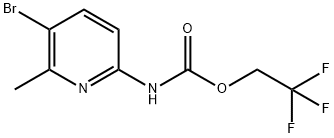 2,2,2-trifluoroethyl N-(5-bromo-6-methylpyridin-2-yl)carbamate 구조식 이미지