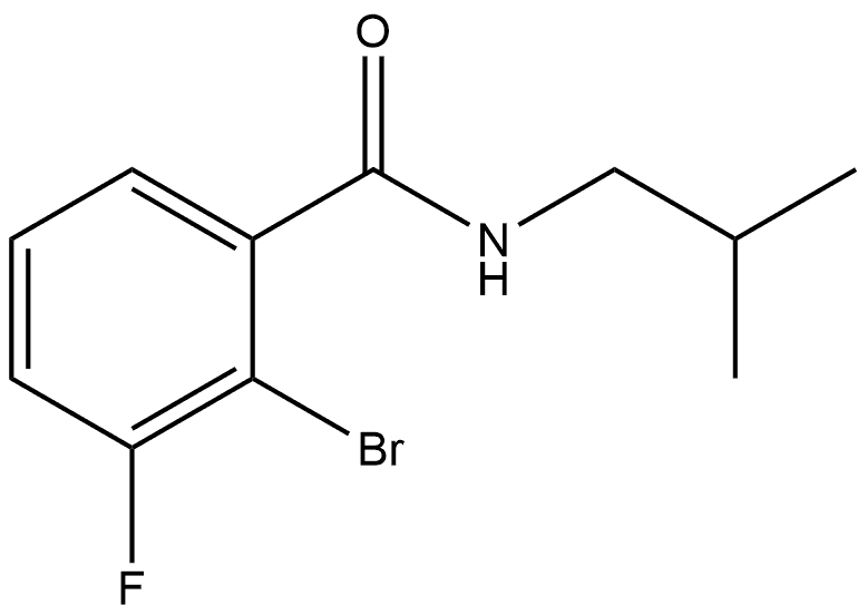 2-Bromo-3-fluoro-N-(2-methylpropyl)benzamide Structure