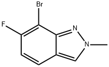 2H-Indazole, 7-bromo-6-fluoro-2-methyl- 구조식 이미지