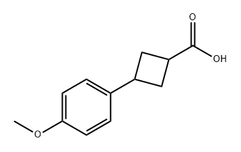 Cyclobutanecarboxylic acid, 3-(4-methoxyphenyl)- Structure