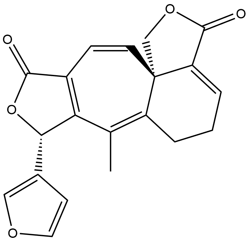 (8R,12aS)-8-(3-Furanyl)-5,6-dihydro-7-methyl-1H,3H-furo[3′,4′:4,5]cyclohept[1,2-d]isobenzofuran-3,10(8H)-dione Structure