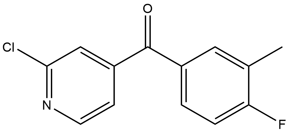 (2-Chloro-4-pyridinyl)(4-fluoro-3-methylphenyl)methanone Structure