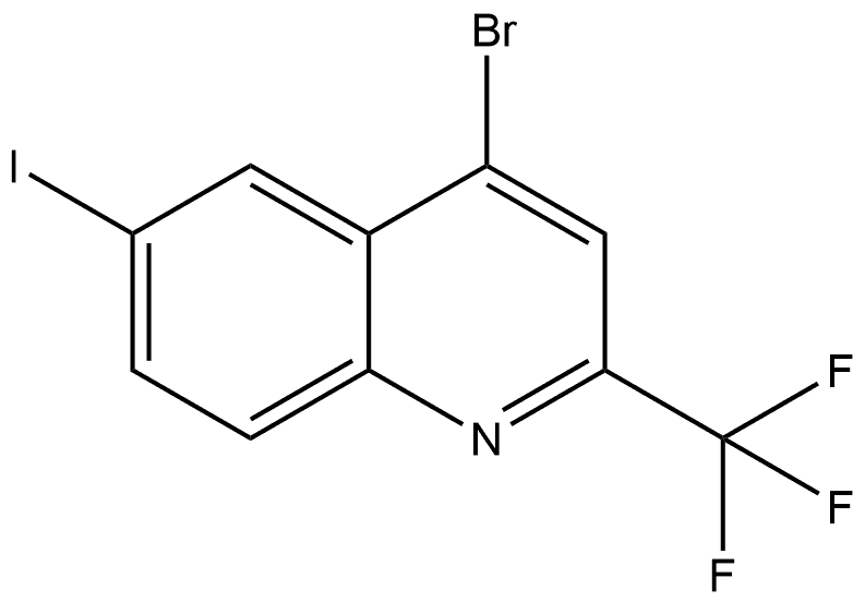 4-bromo-6-iodo-2-(trifluoromethyl)quinoline Structure