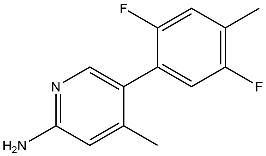 5-(2,5-Difluoro-4-methylphenyl)-4-methyl-2-pyridinamine Structure