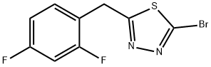 1,3,4-Thiadiazole, 2-bromo-5-[(2,4-difluorophenyl)methyl]- Structure