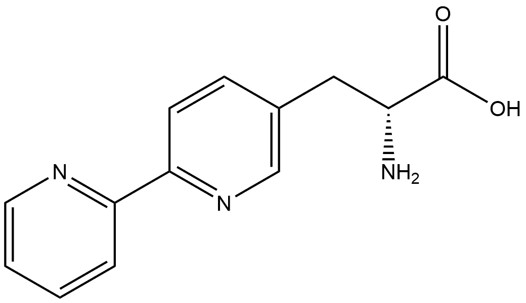 [2,2'-Bipyridine]-5-propanoic acid, α-amino-, (αR)- Structure