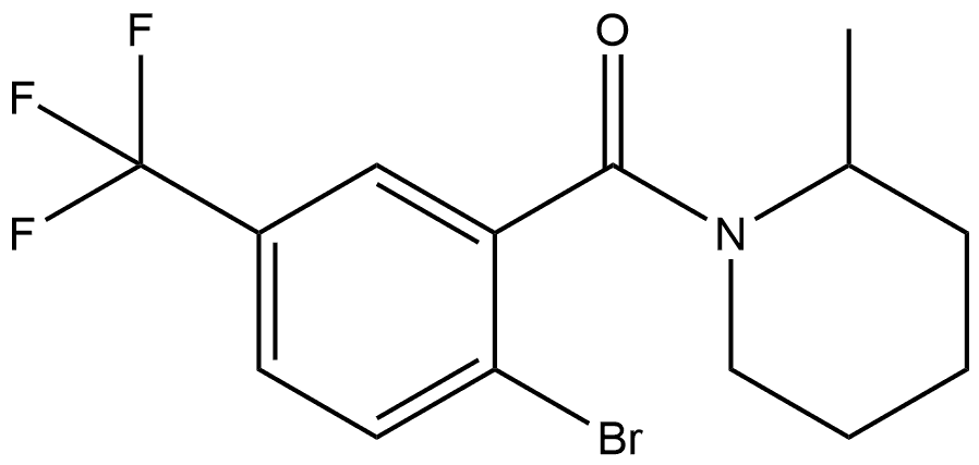 2-Bromo-5-(trifluoromethyl)phenyl](2-methyl-1-piperidinyl)methanone Structure