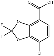 1,3-Benzodioxole-4-carboxylic acid, 7-chloro-2,2-difluoro- Structure