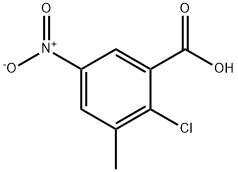 Benzoic acid, 2-chloro-3-methyl-5-nitro- Structure