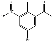 Ethanone, 1-(5-bromo-2-methyl-3-nitrophenyl)- Structure