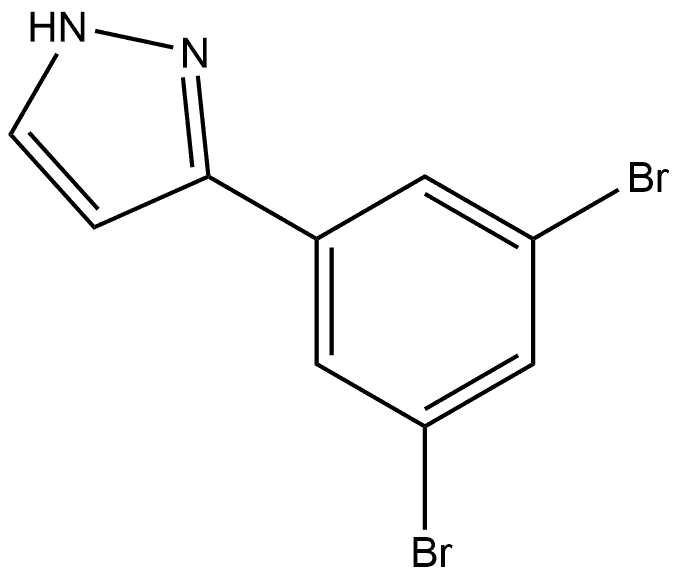 3-(3,5-Dibromophenyl)-1H-pyrazole Structure