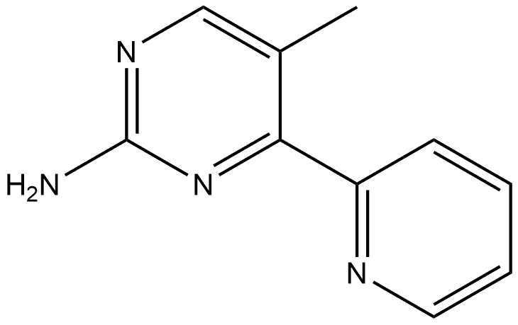 5-Methyl-4-(2-pyridinyl)-2-pyrimidinamine Structure