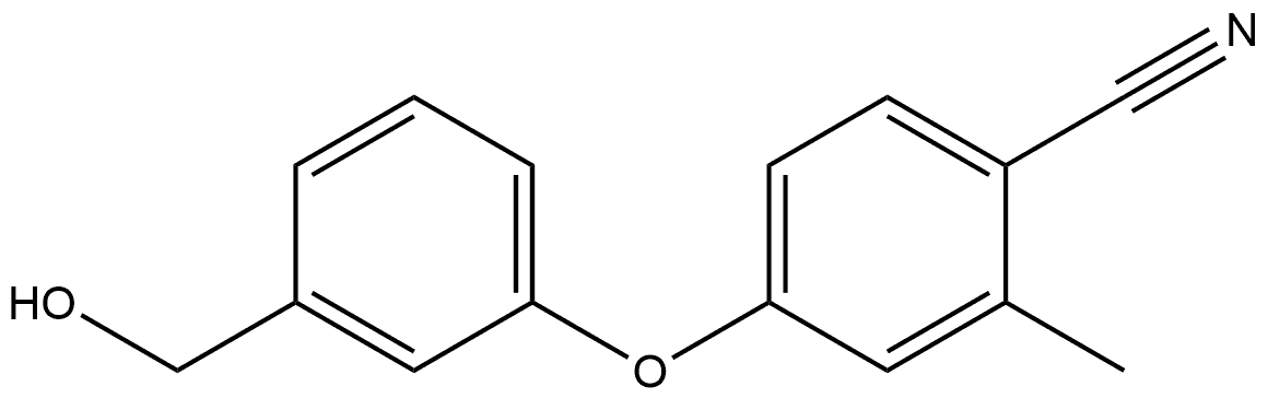 Benzonitrile, 4-[3-(hydroxymethyl)phenoxy]-2-methyl- Structure