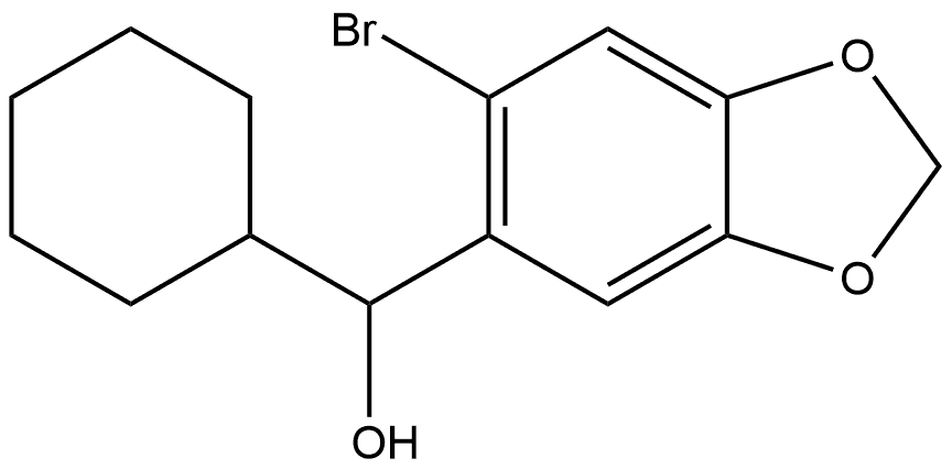 6-Bromo-α-cyclohexyl-1,3-benzodioxole-5-methanol Structure