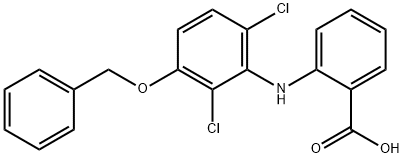 2-[[2,6-Dichloro-3-(phenylmethoxy)phenyl]amino]benzoic acid Structure