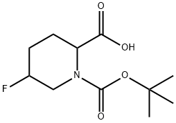 1,2-Piperidinedicarboxylic acid, 5-fluoro-, 1-(1,1-dimethylethyl) ester Structure