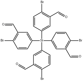 Benzaldehyde, 3,3',3'',3'''-silanetetrayltetrakis[6-bromo- Structure