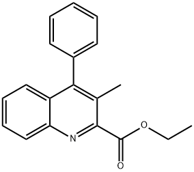 2-Quinolinecarboxylic acid, 3-methyl-4-phenyl-, ethyl ester 구조식 이미지