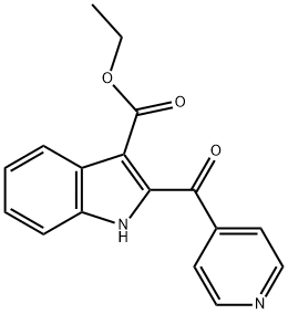 1H-Indole-3-carboxylic acid, 2-(4-pyridinylcarbonyl)-, ethyl ester 구조식 이미지