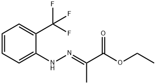 Propanoic acid, 2-[[2-(trifluoromethyl)phenyl]hydrazono]-, ethyl ester, (E)- (9CI) Structure