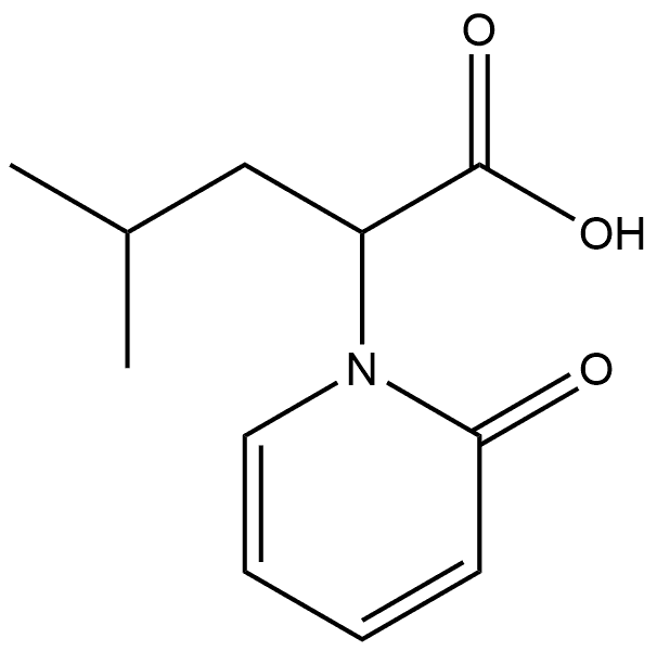 1(2H)-Pyridineacetic acid, α-(2-methylpropyl)-2-oxo- Structure