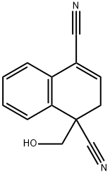 1,4-Naphthalenedicarbonitrile, 1,2-dihydro-1-(hydroxymethyl)- 구조식 이미지