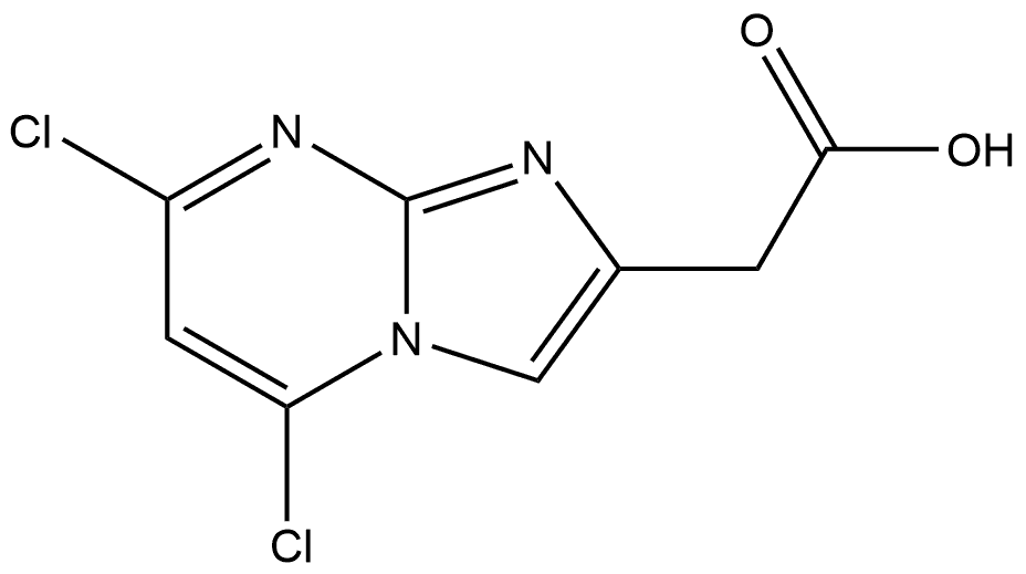 2-(5,7-dichloroimidazo[1,2-a]pyrimidin-2-yl)acetic acid Structure