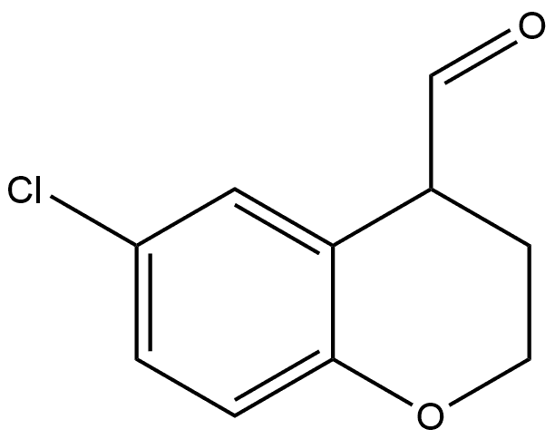 6-Chloro-3,4-dihydro-2H-1-benzopyran-4-carboxaldehyde Structure