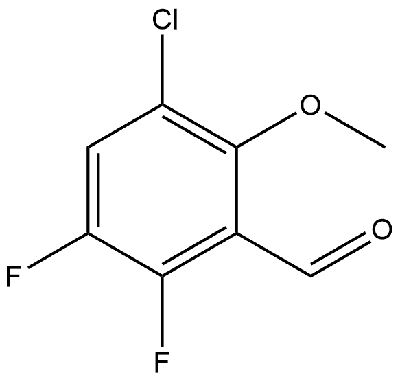 3-chloro-5,6-difluoro-2-methoxybenzaldehyde Structure