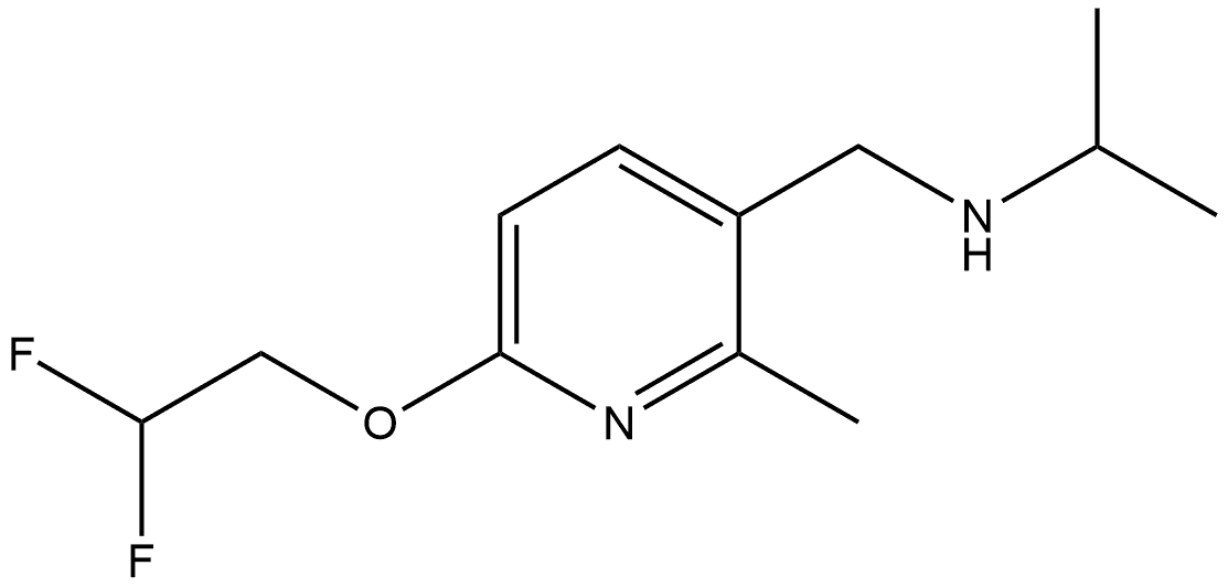 6-(2,2-Difluoroethoxy)-2-methyl-N-(1-methylethyl)-3-pyridinemethanamine Structure