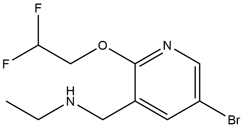 5-Bromo-2-(2,2-difluoroethoxy)-N-ethyl-3-pyridinemethanamine Structure