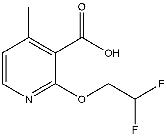 2-(2,2-Difluoroethoxy)-4-methyl-3-pyridinecarboxylic acid Structure