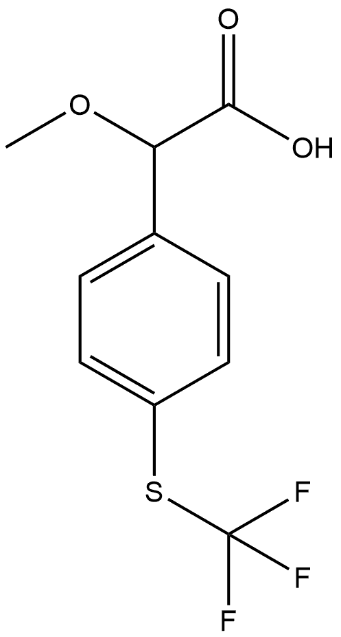 2-methoxy-2-{4-[(trifluoromethyl)sulfanyl]phenyl}acetic acid 구조식 이미지
