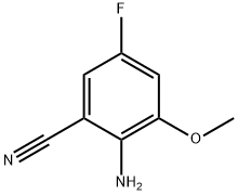 2-Amino-5-fluoro-3-methoxy-benzonitrile Structure