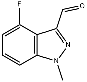 1H-Indazole-3-carboxaldehyde, 4-fluoro-1-methyl- 구조식 이미지