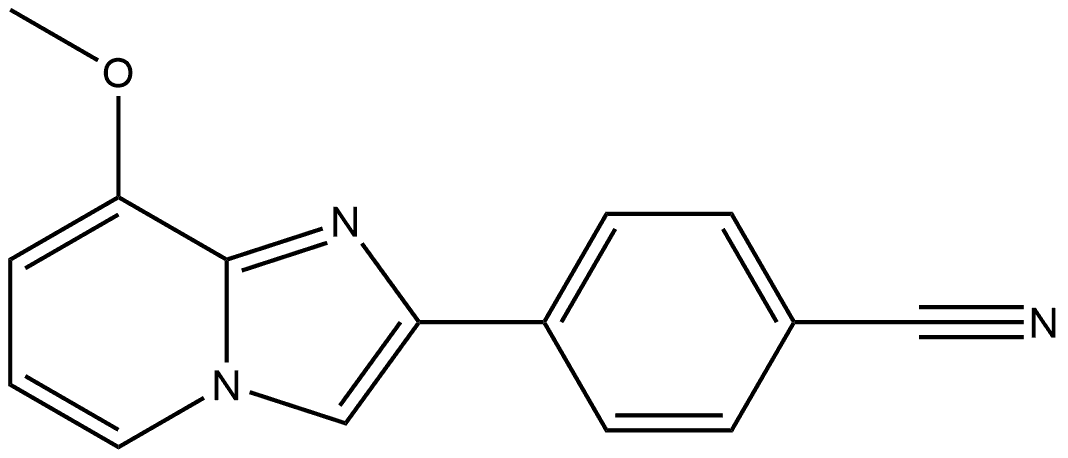 4-(8-Methoxyimidazo[1,2-a]pyridin-2-yl)benzonitrile Structure