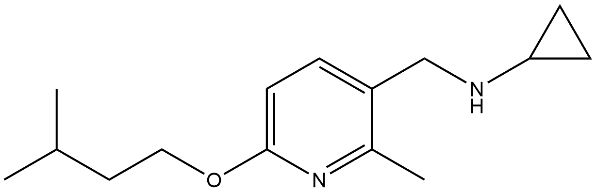 N-Cyclopropyl-2-methyl-6-(3-methylbutoxy)-3-pyridinemethanamine Structure