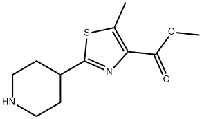 methyl
5-methyl-2-(piperidin-4-yl)-1,3-thiazole-4-carboxyl
ate Structure