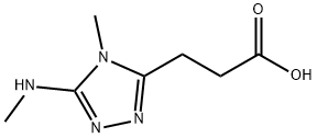 4H-1,2,4-Triazole-3-propanoic acid, 4-methyl-5-(methylamino)- Structure