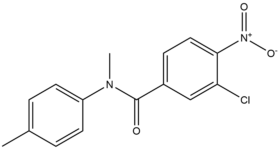 3-chloro-N-methyl-4-nitro-N-(p-tolyl)benzamide Structure