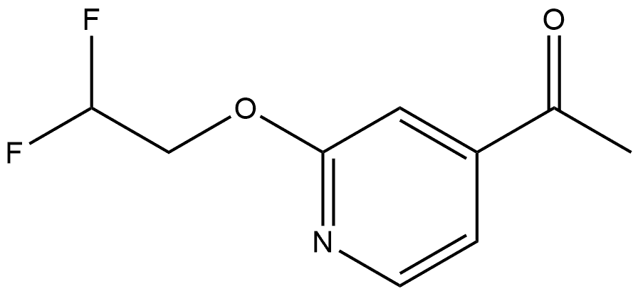 1-[2-(2,2-Difluoroethoxy)-4-pyridinyl]ethanone Structure