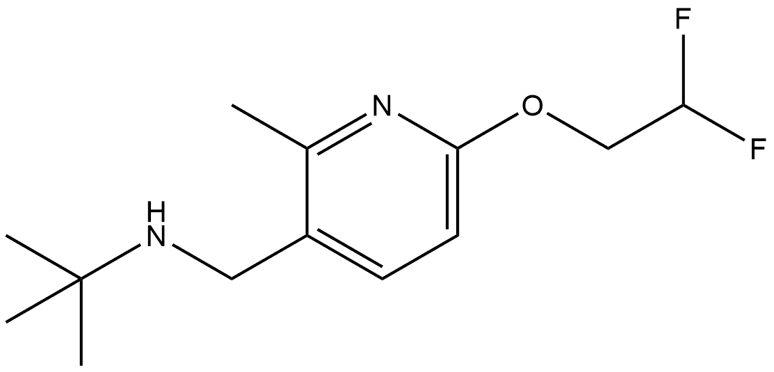 6-(2,2-Difluoroethoxy)-N-(1,1-dimethylethyl)-2-methyl-3-pyridinemethanamine Structure