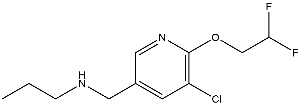 5-Chloro-6-(2,2-difluoroethoxy)-N-propyl-3-pyridinemethanamine Structure