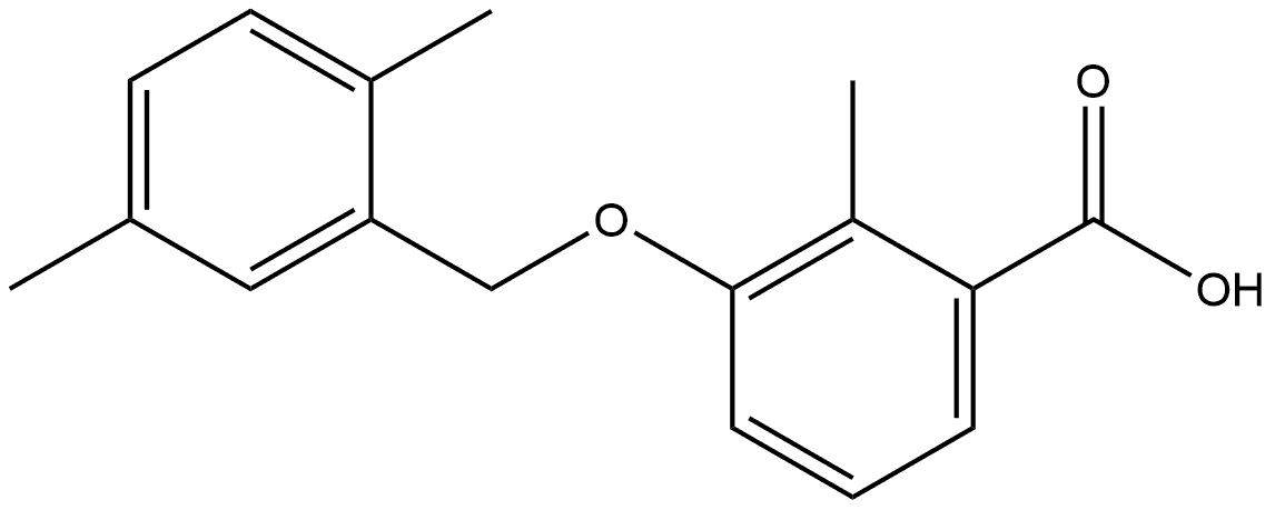 3-[(2,5-Dimethylphenyl)methoxy]-2-methylbenzoic acid Structure