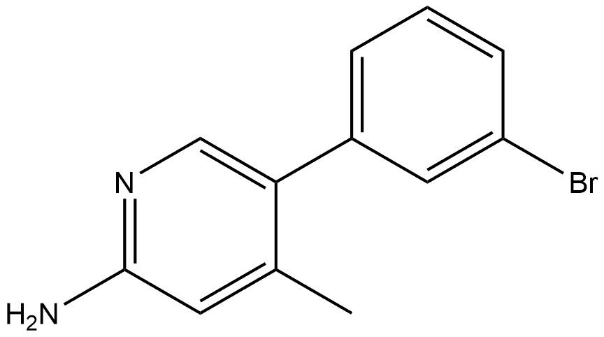 5-(3-Bromophenyl)-4-methyl-2-pyridinamine Structure