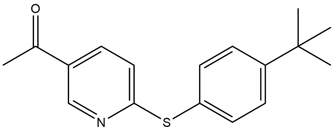 1-[6-[[4-(1,1-Dimethylethyl)phenyl]thio]-3-pyridinyl]ethanone Structure